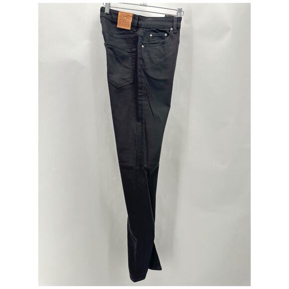 Toteme Classic Black Denim High Rise Slim Straight Jeans Size 28 Modern Preppy - Picture 4 of 12